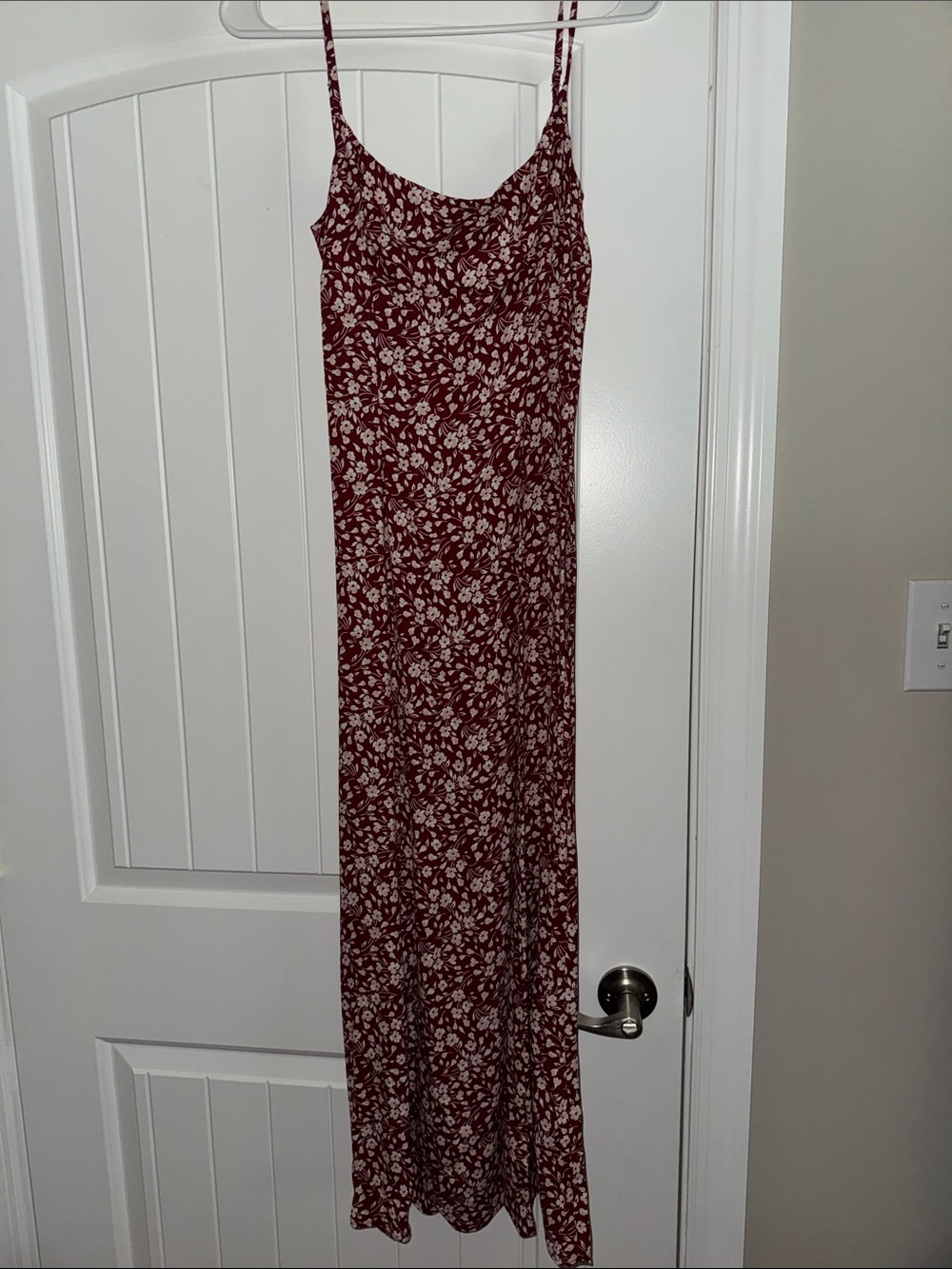 Floral Slip Maxi Dress in Burgundy